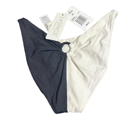 L*SPACE NWT Mercury Bikini Bottom in Black & Cream Size X Small Style #‎ CBMEC21 - Picture 2 of 2